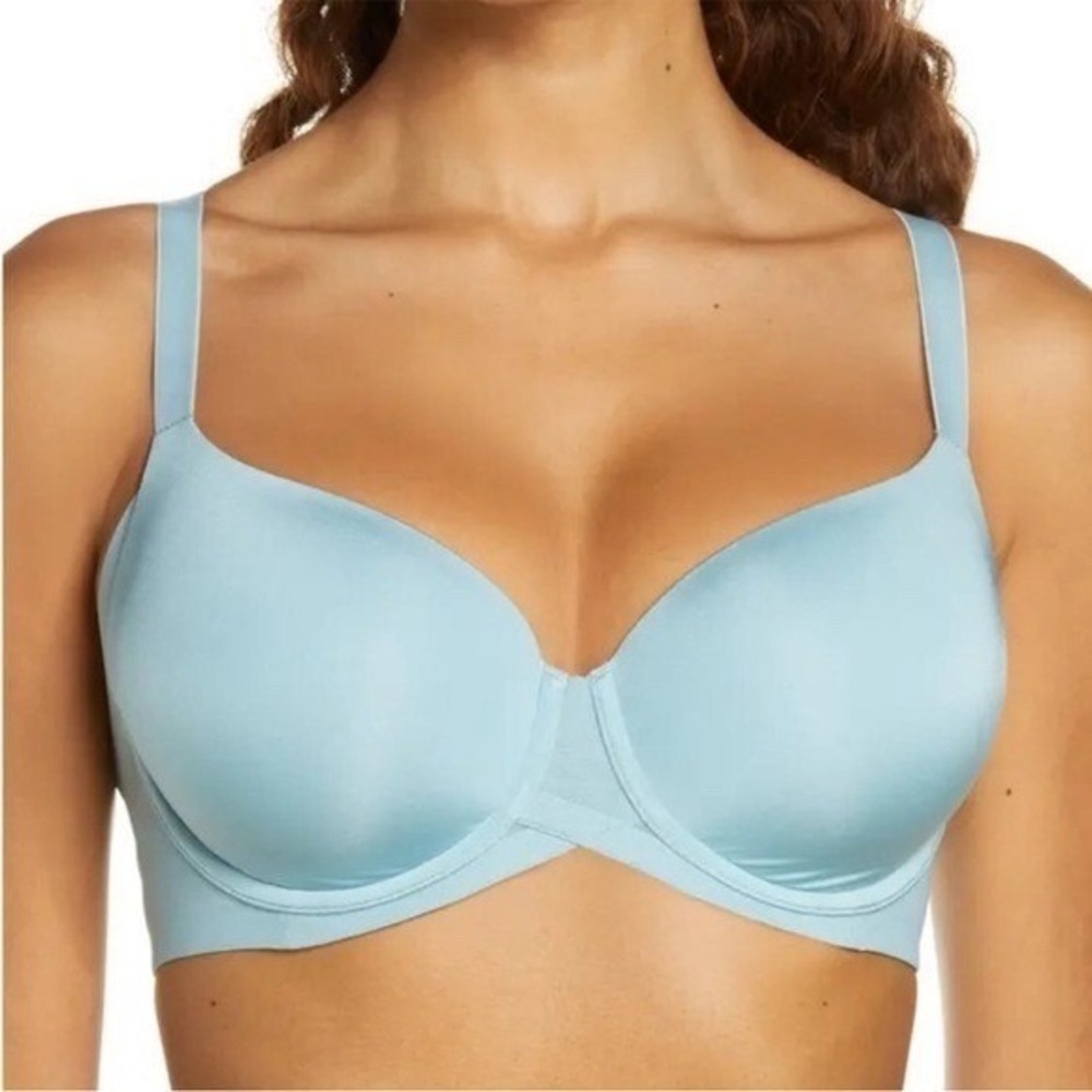 NEW Wacoal [ 36D‎ US] Ultimate Side Smoother Underwire T-Shirt Bra Blue #T2085